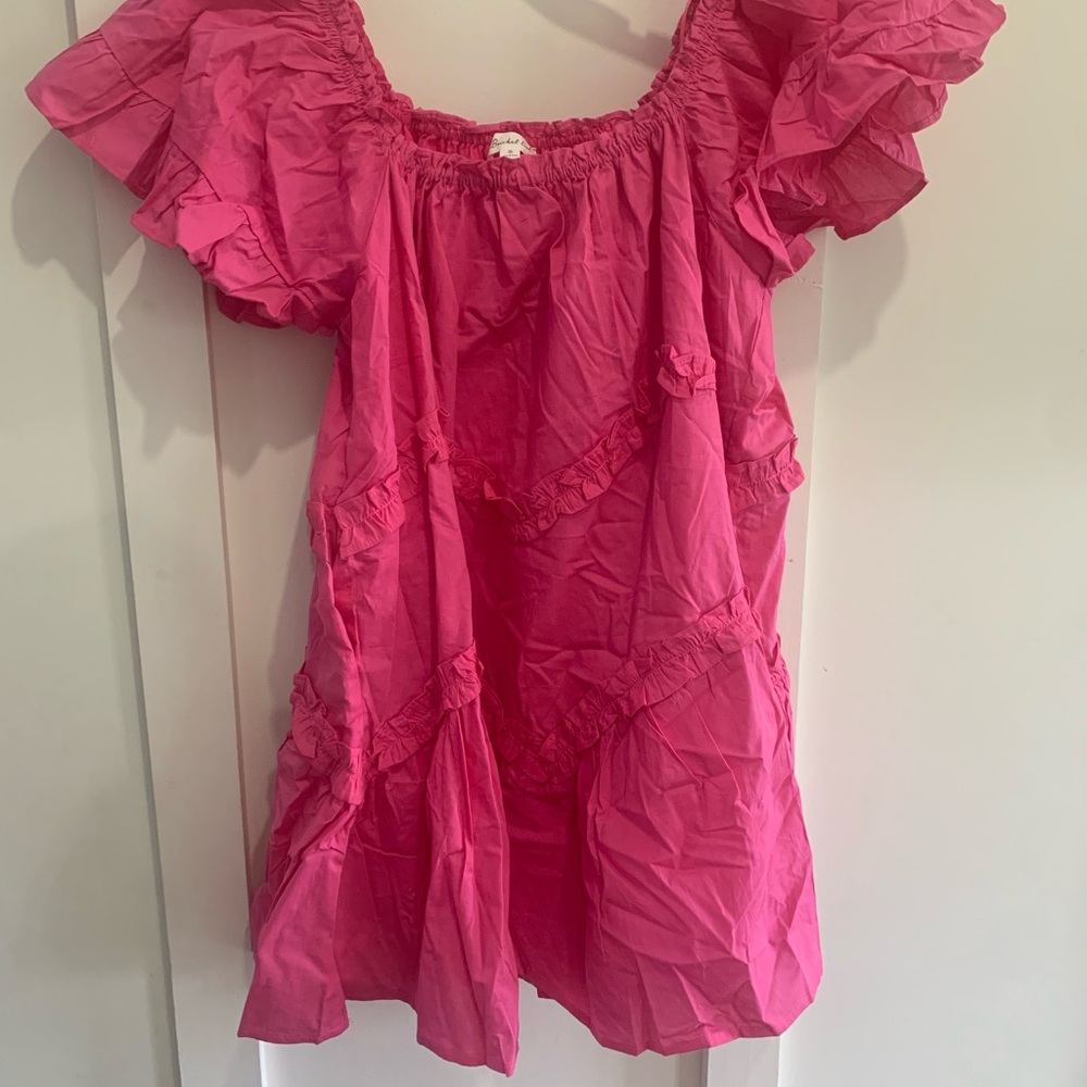 Pink Ruffled Kids Dress
